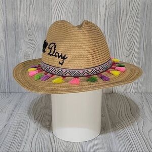 Betsey Johnson Pink and Tan Sun Hat